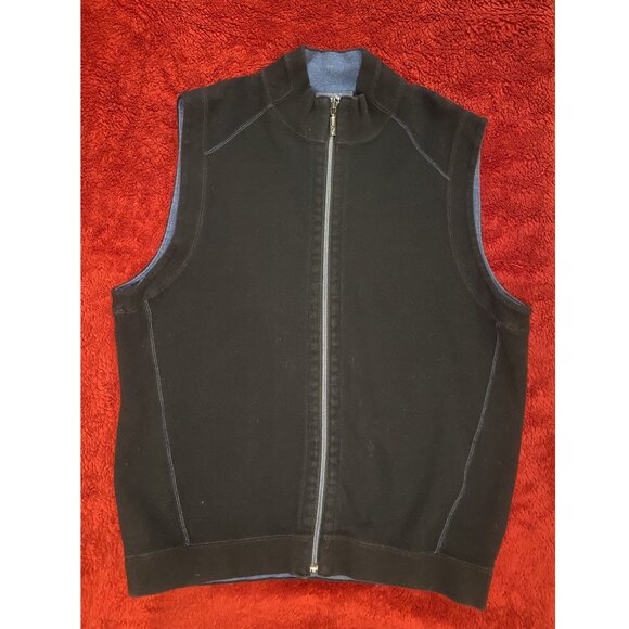 Tommy Bahama Men's Reversible Vest - Black/Blue -  Medium - Picture 4 of 8